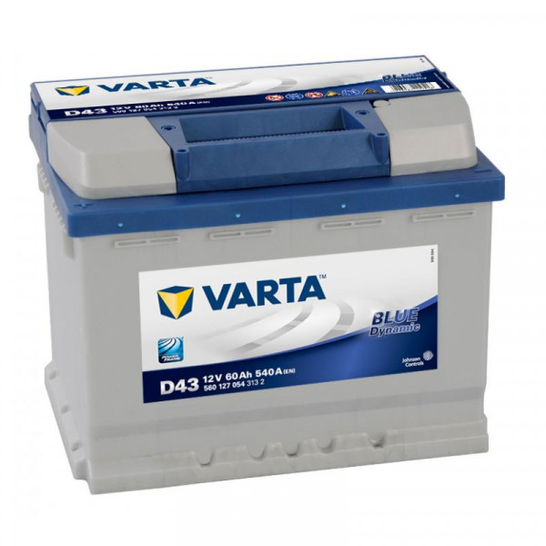 Varta D43 Blue Dynamic 12V 60Ah Zuur 5601270543132