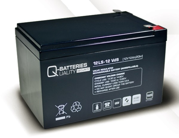 Q-Batteries 12LS-12 F2 LS 12V 12Ah AGM