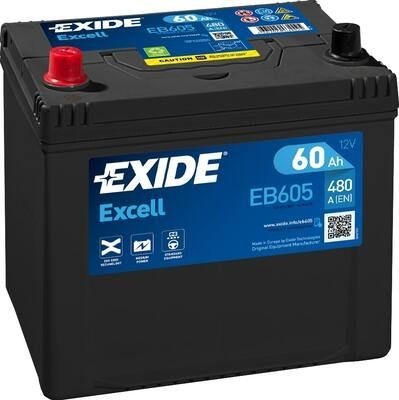 Exide EB605 Excell 12V 60Ah Zuur