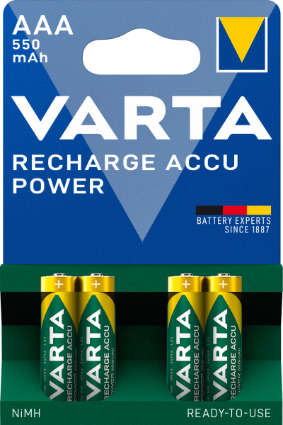 Varta AAA batterij 56743101404 4stuk(s) 1.2 0.55Ah