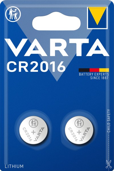 VARTA Professionele Elektronica CR2016 Lithium Knoopcel 3V (2 Blister) UN3090