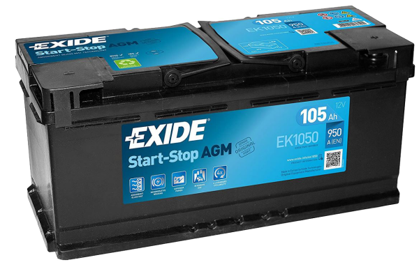 Exide EK1050 Start-Stop 12V 105Ah AGM