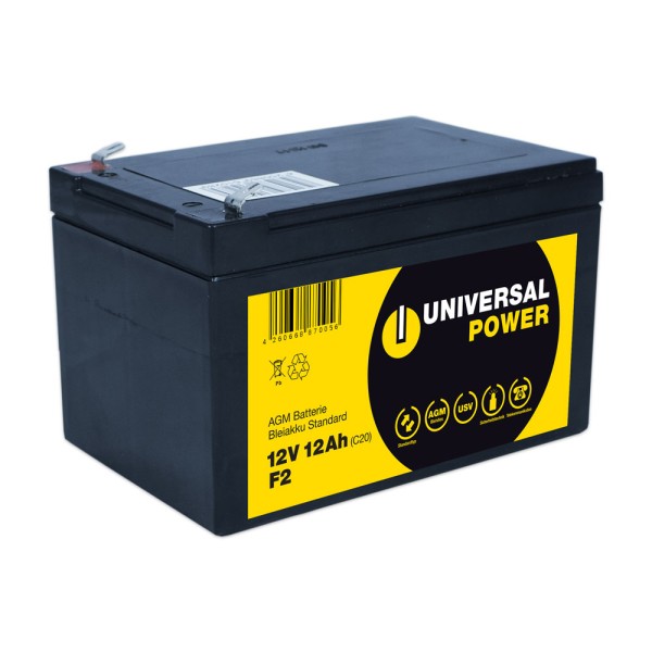 Universal Power UPS12-12 F2 UPS 12V 12Ah AGM