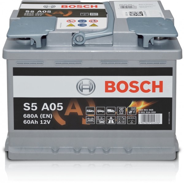 Bosch S5 A05 12V 60Ah AGM 0092S5A050