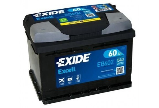 Exide EB602 Excell 12V 60Ah Zuur