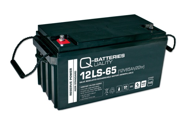 Q-Batteries 12LS-65 LS 12V 65Ah AGM