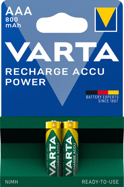 Varta AAA batterij 56703101402 2stuk(s) 1.2V 0.8Ah