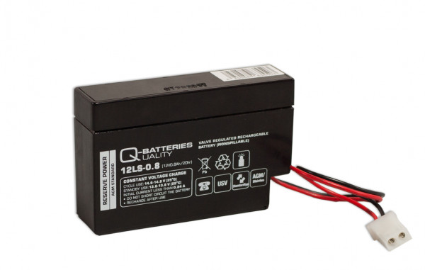 Q-Batteries 12LS-0.8 AMP LS 12V 0.8Ah AGM