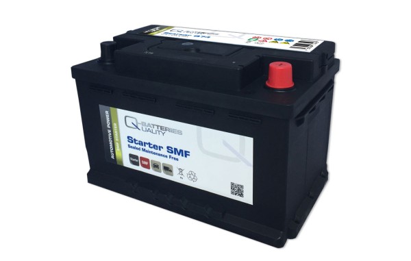 Q-Batteries start accu Q74 12V 74 Ah 680A, onderhoudsvrij