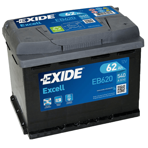 Exide EB620 Excell 12V 62Ah Zuur