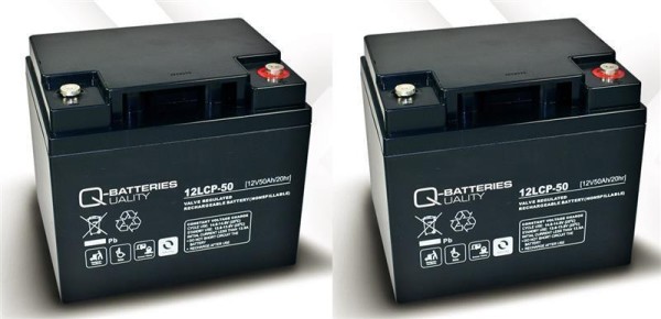 Q-Batteries 12LCP-50 LCP 24V 50Ah AGM