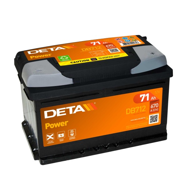 DETA DB712 Power 12V 71Ah 670A Autobatterie