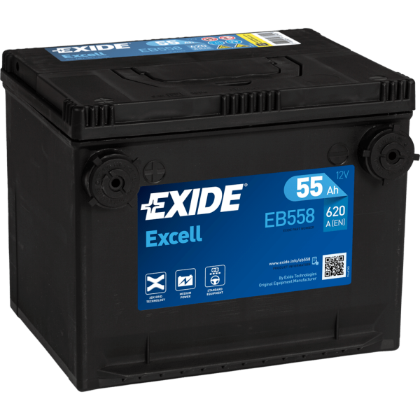 Exide EB558 Excell 12V 55Ah Zuur