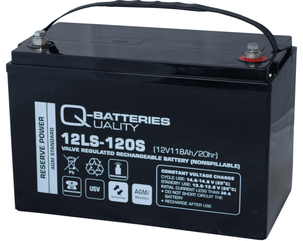 Q-Batteries 12LS-120S LS 12V 118Ah AGM