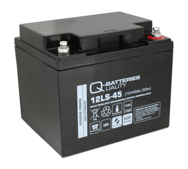 Q-Batteries 12LS-45 LS 12V 45Ah AGM