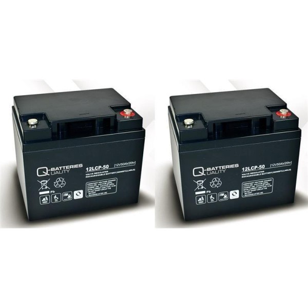 Q-Batteries 12LCP-50 LCP 24V 50Ah AGM