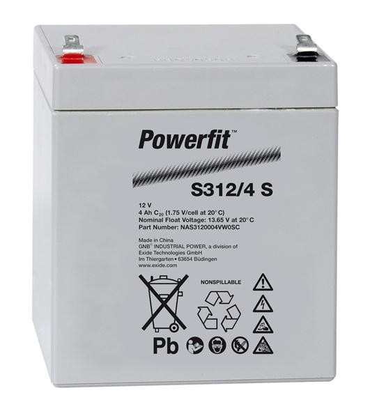 Exide S312/4 S Powerfit 12V 4.5Ah AGM
