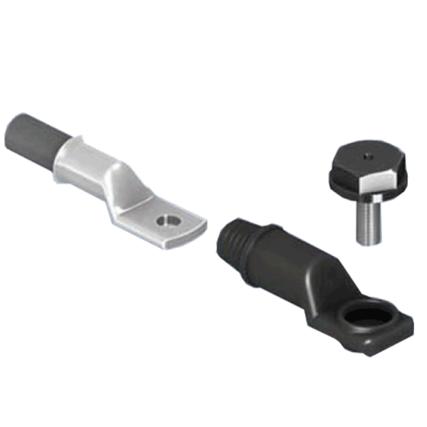 Set Lugsulation flex 25 mm² (zwart) 1 isolatie shell + 1 buis kabelschoen + 1 paal schroef