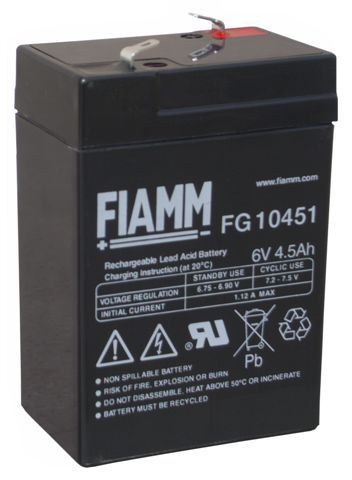 Fiamm FG10451 FG 6V 4.5Ah AGM