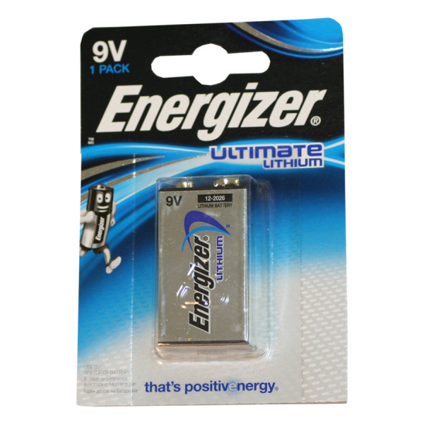 Energizer Ultimate Lithium 9V Rookmelder batterij L522
