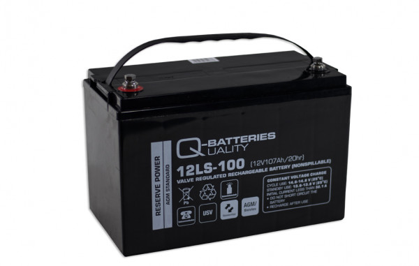 Q-Batteries 12LS-100 LS 12V 107Ah AGM