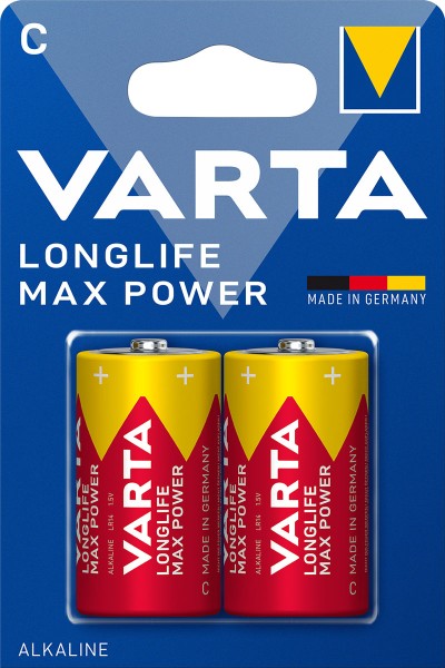 VARTA Longlife Max Power Baby C Batterij 4914 LR14 (2er Blister) (EN)