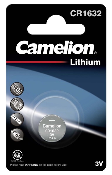 Camelion Ultimate Power 3 0.025Ah Horloge batterij, Autosleutel batterij CR1632-BP1