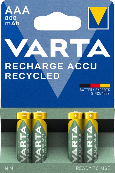 Varta AAA batterij 56813101404 4stuk(s) 1.2V 0.8Ah
