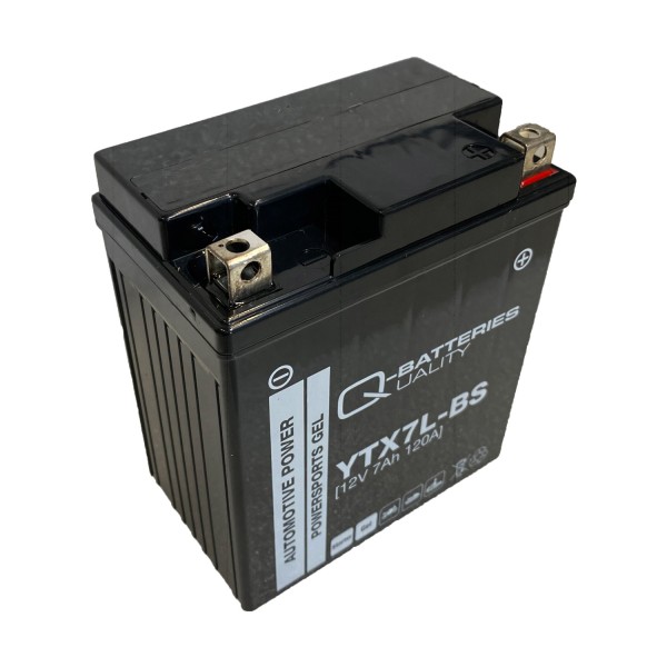 Q-Batteries Motorradbatterie YTX7L-BS Gel 50614 12V 7Ah 120A
