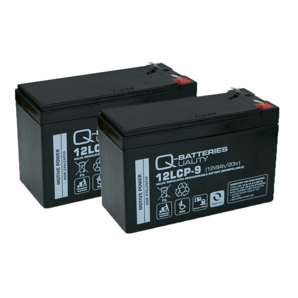 Q-Batteries 12LCP-9 LCP 24V 9Ah AGM