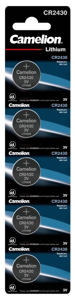 Camelion Knoopcel batterij CR2430-BP5 5stuk(s) 3 0.025Ah