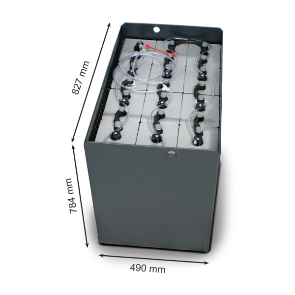 Q-Batteries 24V Gabelstaplerbatterie 8 PzS 1240 Ah DIN A (832 * 490 * 784mm L/B/H) Trog 57014067 ink