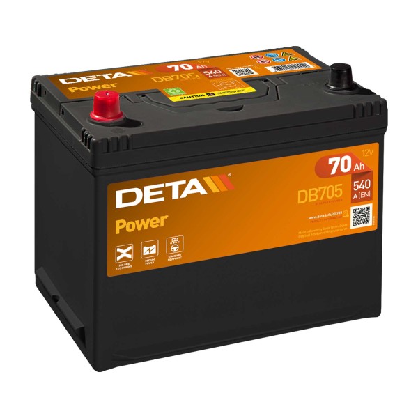 DETA DB705 Power 12V 70Ah 540A Autobatterie