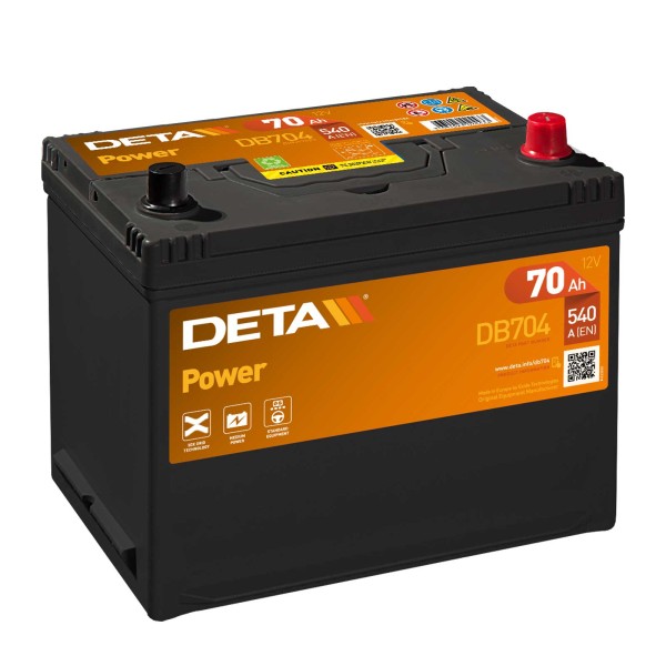 DETA DB704 Power 12V 70Ah 540A Autobatterie