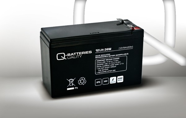 Q-Batteries 12LH-36W LS 12V 9Ah AGM