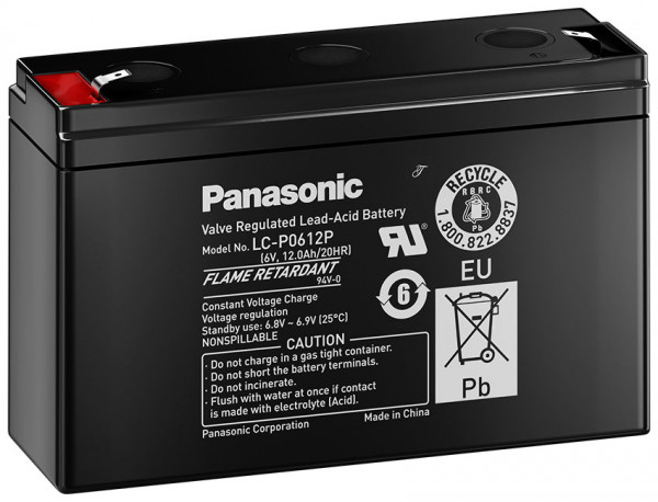 Panasonic LC-R0612P LC-R 6V 12Ah AGM