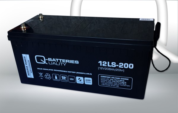 Q-Batteries 12LS-200 LS 12V 208Ah AGM