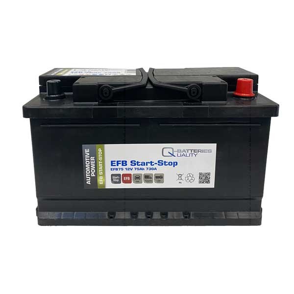 Q-Batteries Start-Stop EFB Autoaccu EFB75 12V 75Ah 730A
