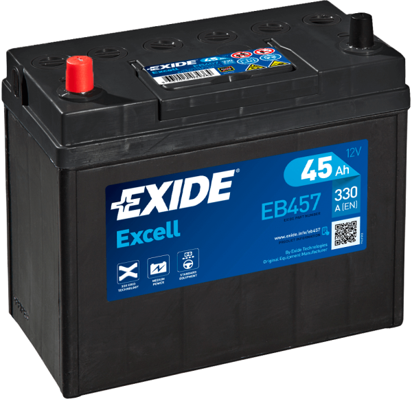 Exide EB457 Excell 12V 45Ah Zuur