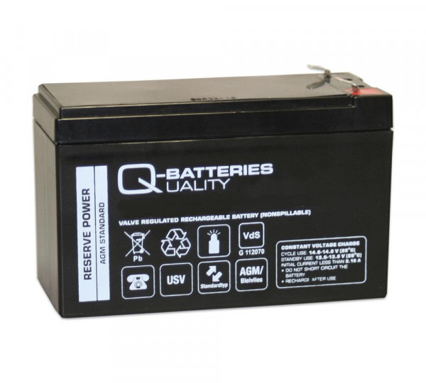 Q-Batteries 12LS-9.0 12V 9.0 Ah Lead non-woven batterij/AGM