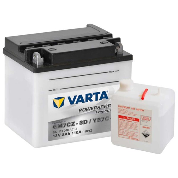 Varta MC YB7C-A Powersports Freshpack 12V 7Ah Zuur