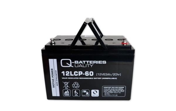 Q-Batteries 12LCP-60 LCP 12V 63Ah AGM