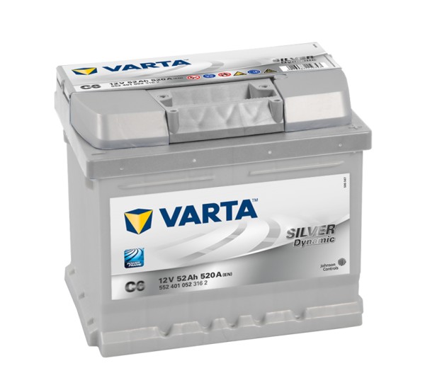 Varta C6 Silver Dynamic 12V 52Ah Zuur 5524010523162