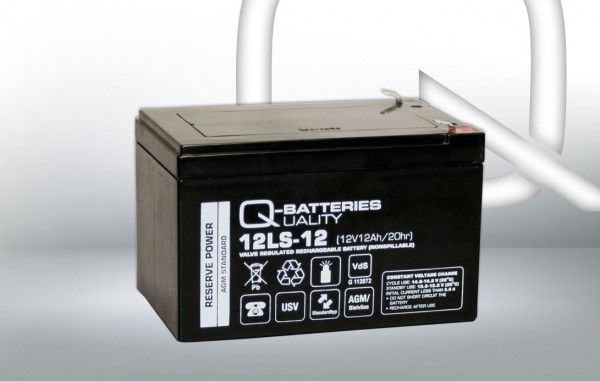 Q-Batteries 12LS-12 F1 LS 12V 12Ah AGM