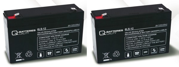 Q-Batteries Q11201 LS 6V 12Ah AGM