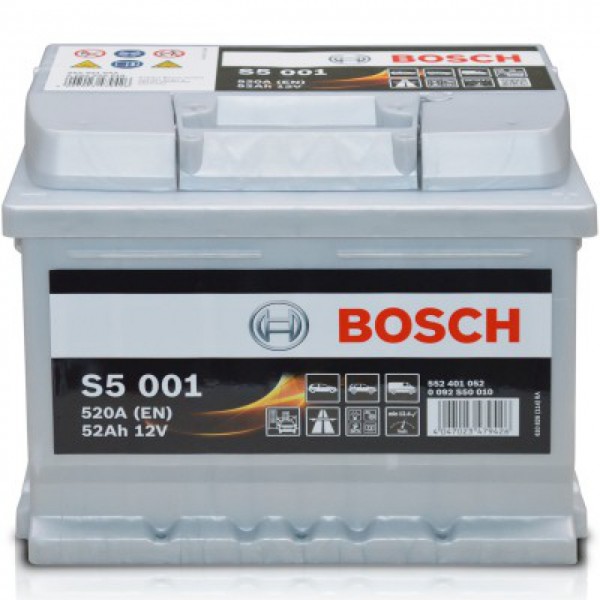 Bosch S5 001 12V 52Ah Zuur 0092S50010