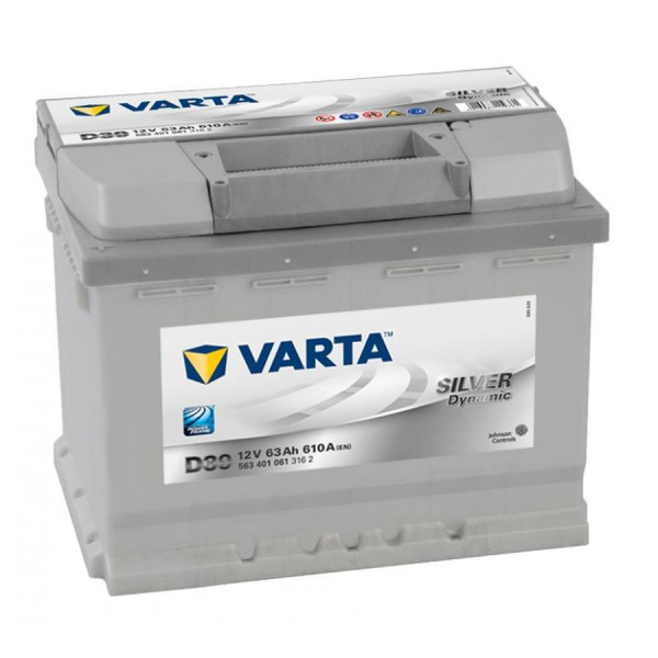 Varta D39 Silver Dynamic 12V 63Ah Zuur 5634010613162