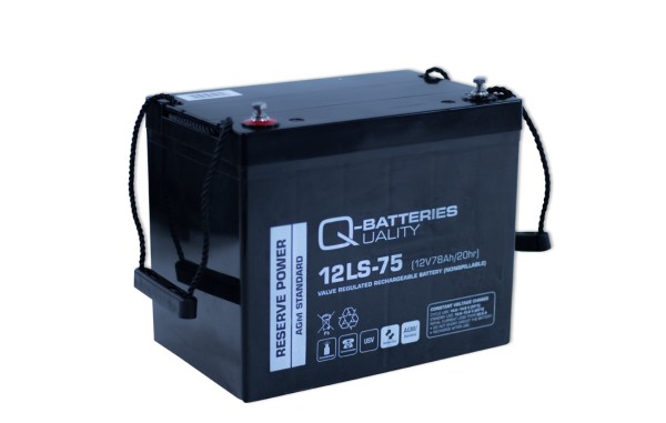 Q-Batteries 12LS-75 LS 12V 75Ah AGM