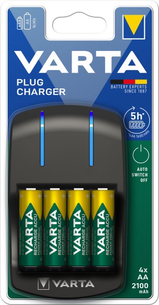 Easy Plug oplader incl. 4x AA 2100mAh batterij