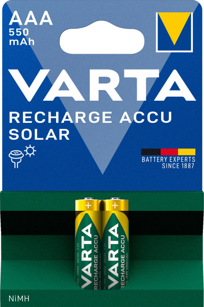 VARTA Solar Battery Micro AAA 56733 NiMH 550mAh (2 Blister)